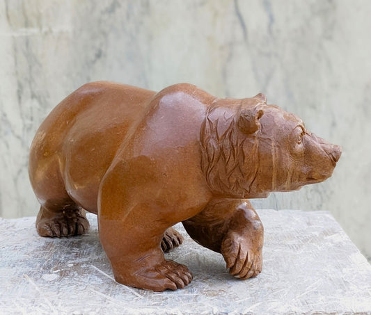 Wild, an original Brazilian Soapstone sculpture by Canadian artist Andrew Gable.