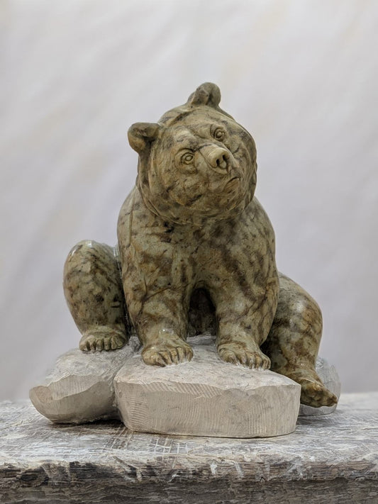 Wonder, an original Costa Rican Soapstone sculpture by Canadian artist Andrew Gable.
