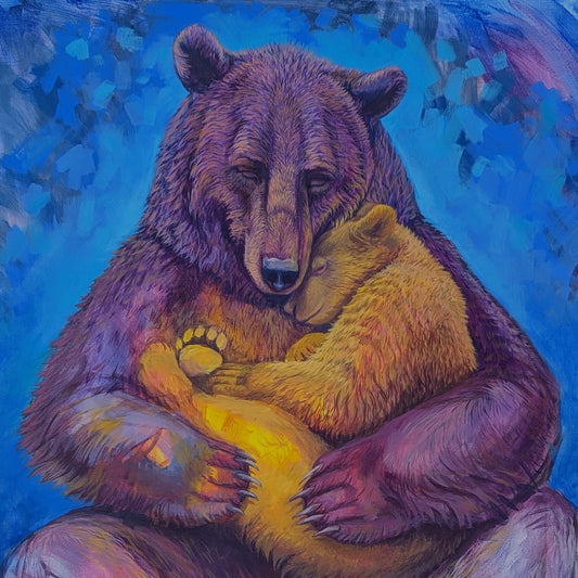 Bear Hug, an original painting by Canadian artist Andrew Gable.