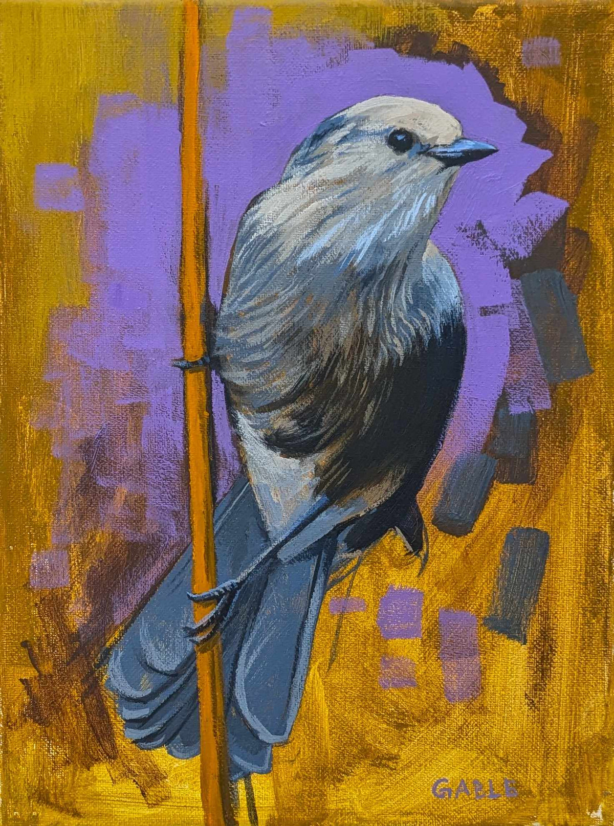 Whiskey Jack, an original painting by Canadian artist Andrew Gable.