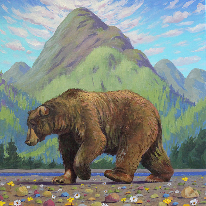 Mountain Valley Bear, an original painting by Canadian artist Andrew Gable.