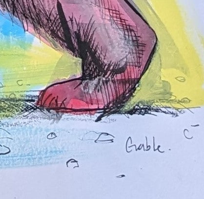 Walking On Sunshine, an original drawing by Canadian artist Andrew Gable.