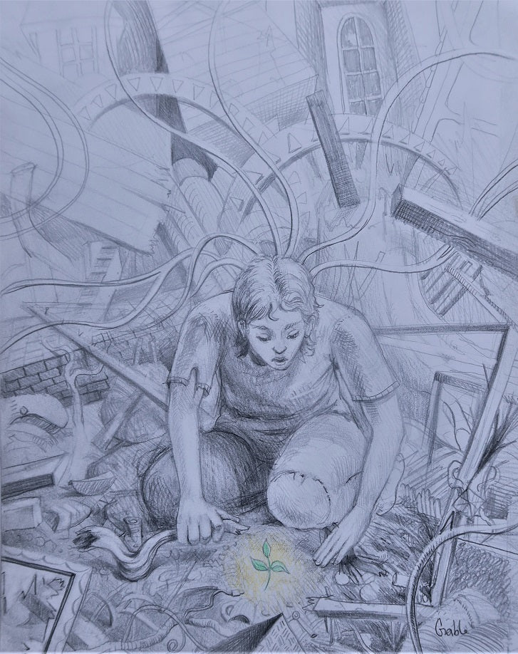 After The Storm, an original drawing by Canadian artist Andrew Gable.