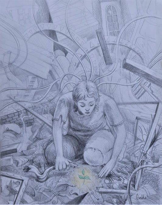 After The Storm, an original drawing by Canadian artist Andrew Gable.