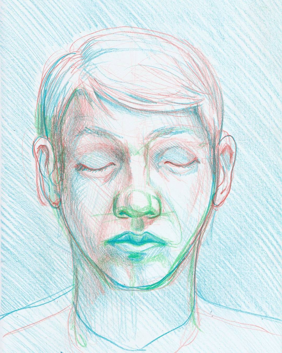 A Moment of Calm, an original drawing by Canadian artist Andrew Gable.
