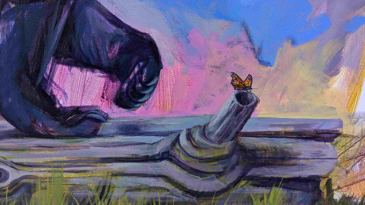A Walk In The Park, an original painting by Canadian artist Andrew Gable.