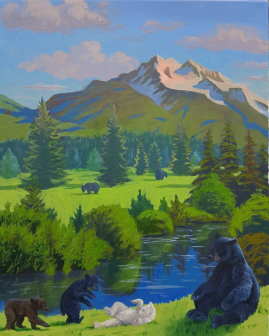 Bear Country, an original painting by Canadian artist Andrew Gable.