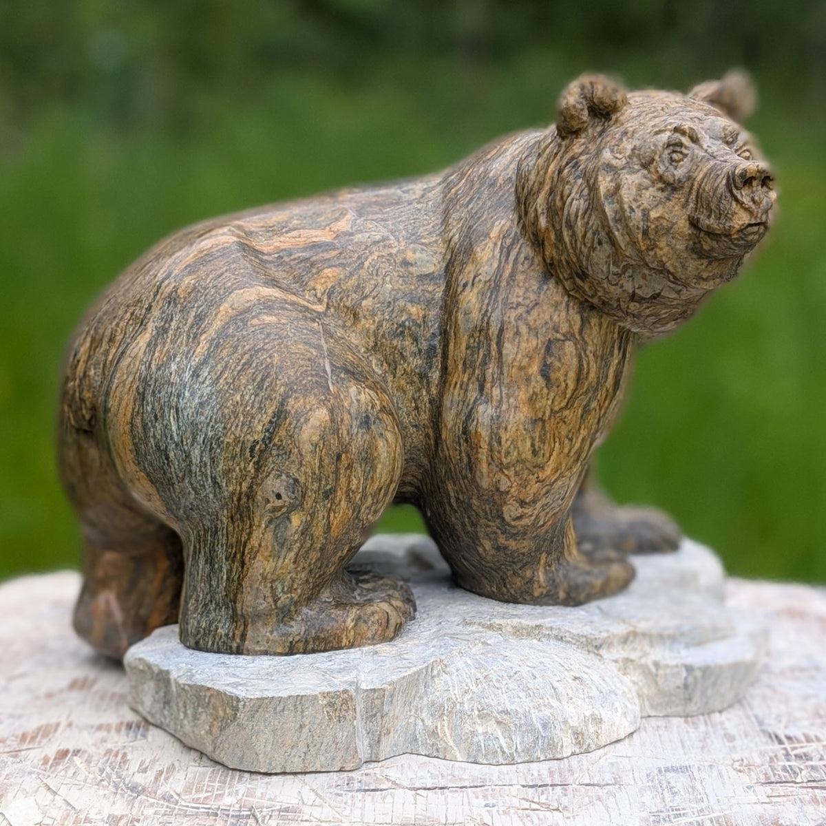 Enigma, an original Indian Soapstone sculpture by Canadian artist Andrew Gable.