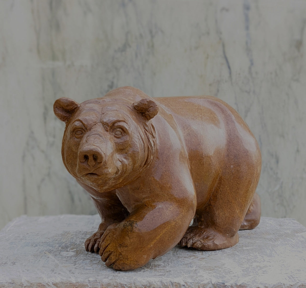 Wild, an original Brazilian Soapstone sculpture by Canadian artist Andrew Gable.