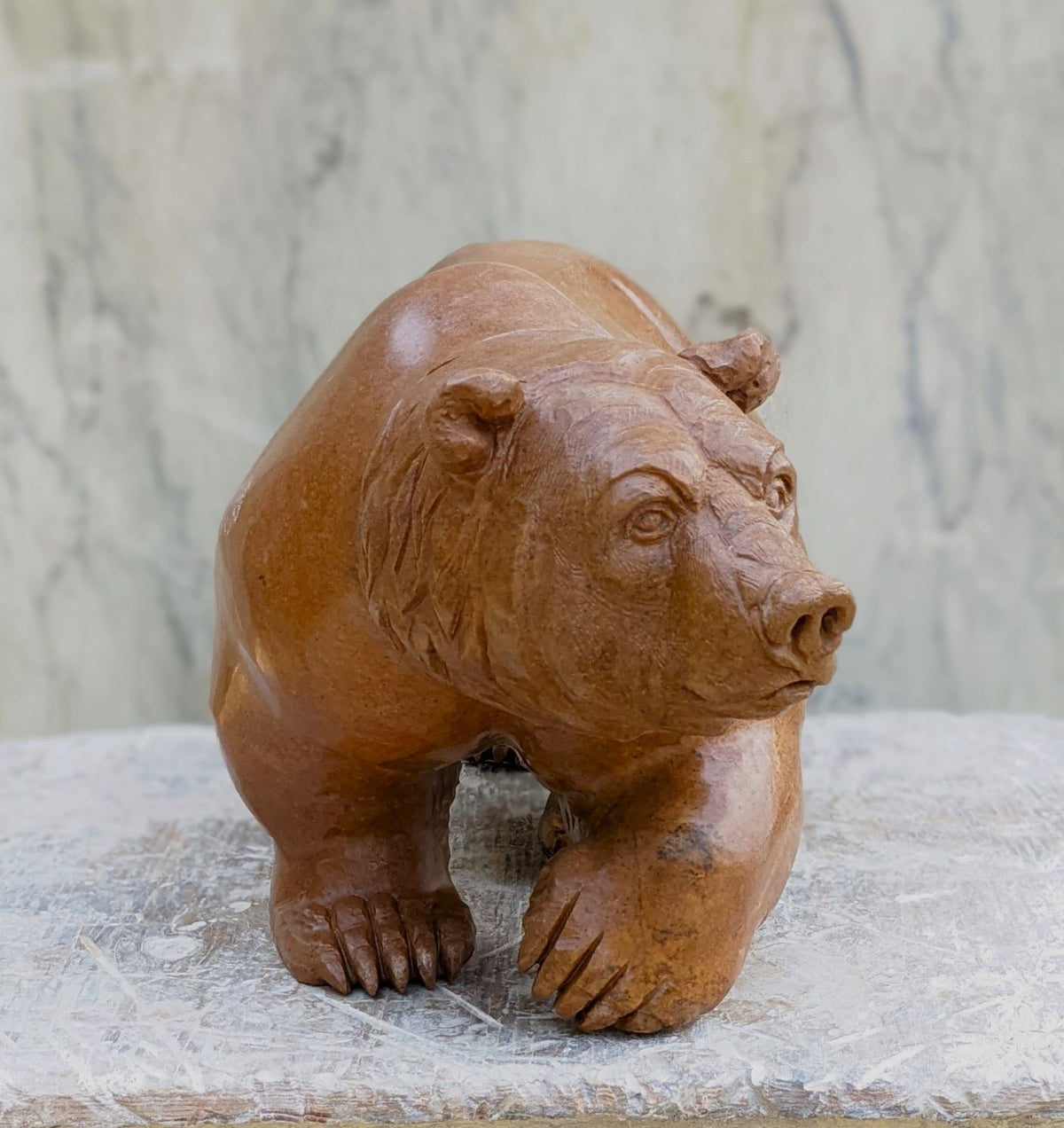 Wild, an original Brazilian Soapstone sculpture by Canadian artist Andrew Gable.