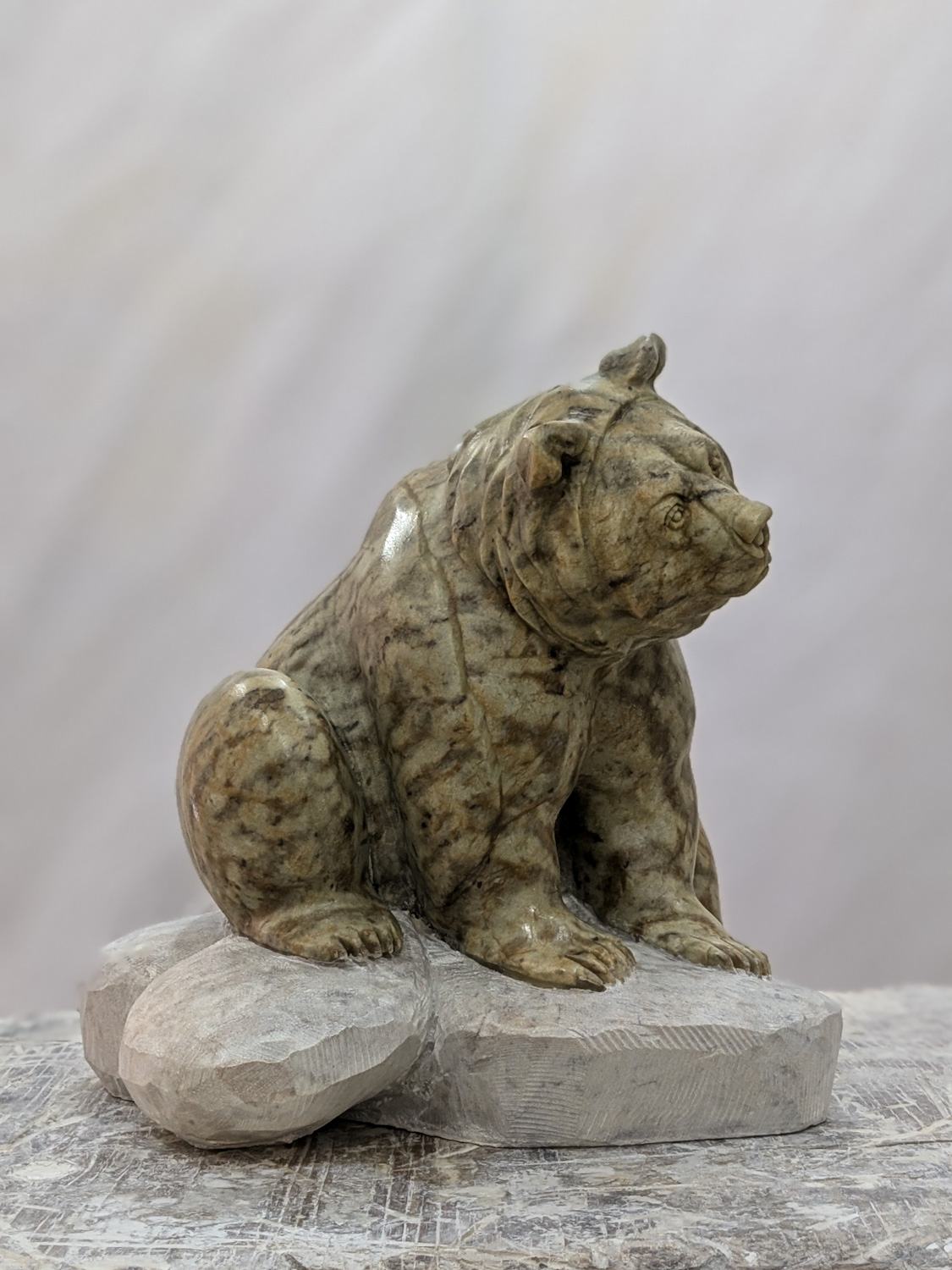 Wonder, an original Costa Rican Soapstone sculpture by Canadian artist Andrew Gable.