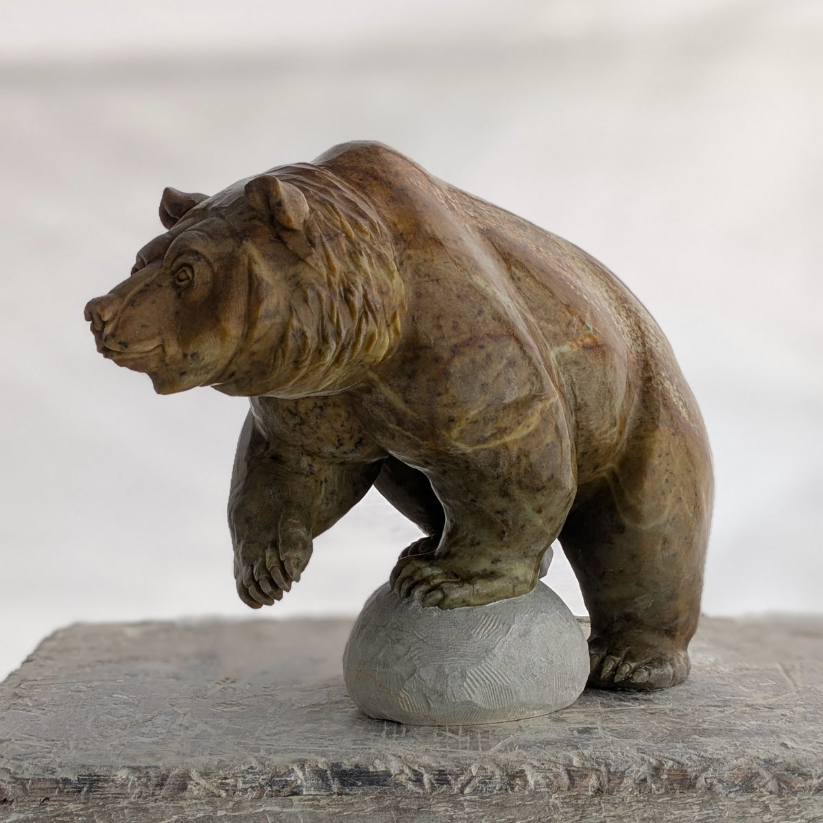 Courage, an original Costa Rican Soapstone sculpture by Canadian artist Andrew Gable.