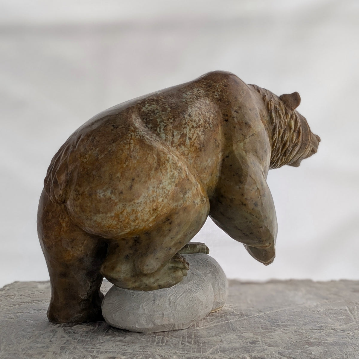 Courage, an original Costa Rican Soapstone sculpture by Canadian artist Andrew Gable.