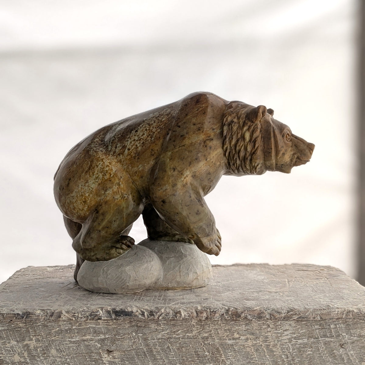 Courage, an original Costa Rican Soapstone sculpture by Canadian artist Andrew Gable.