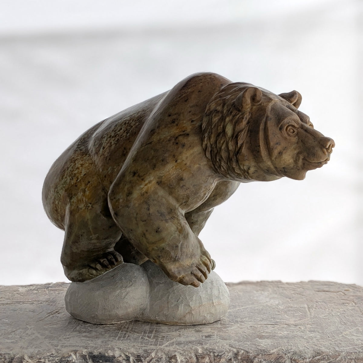 Courage, an original Costa Rican Soapstone sculpture by Canadian artist Andrew Gable.