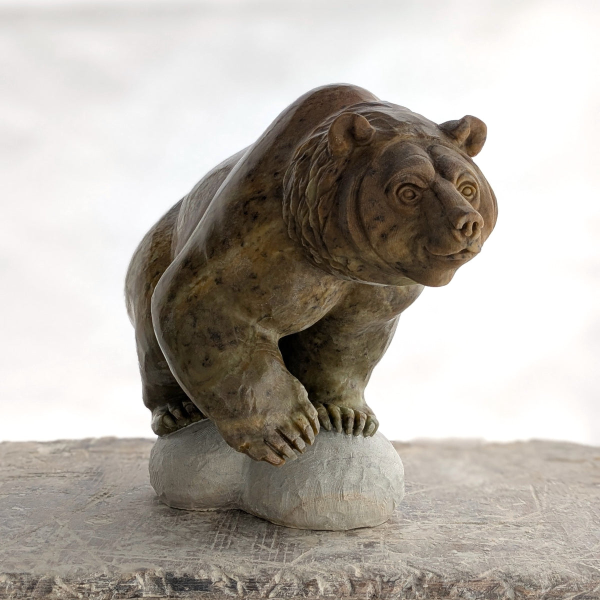 Courage, an original Costa Rican Soapstone sculpture by Canadian artist Andrew Gable.
