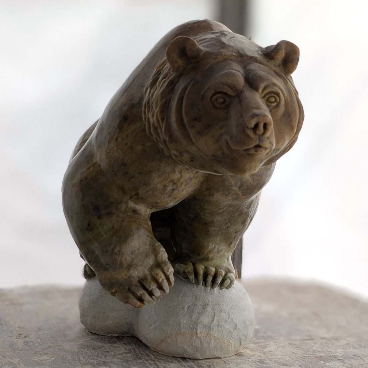 Courage, an original Costa Rican Soapstone sculpture by Canadian artist Andrew Gable.