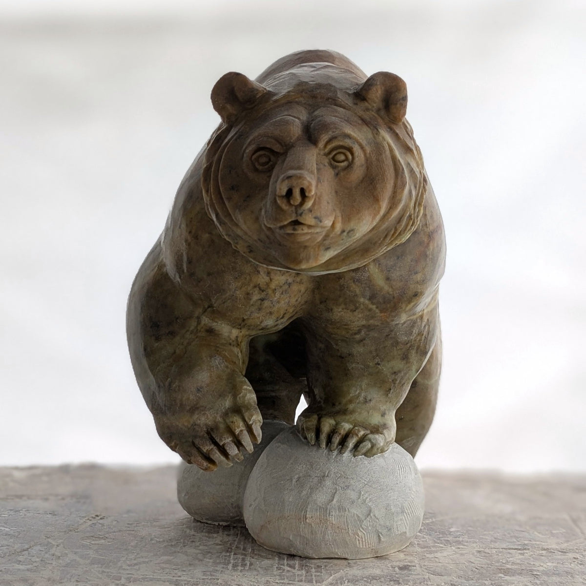 Courage, an original Costa Rican Soapstone sculpture by Canadian artist Andrew Gable.