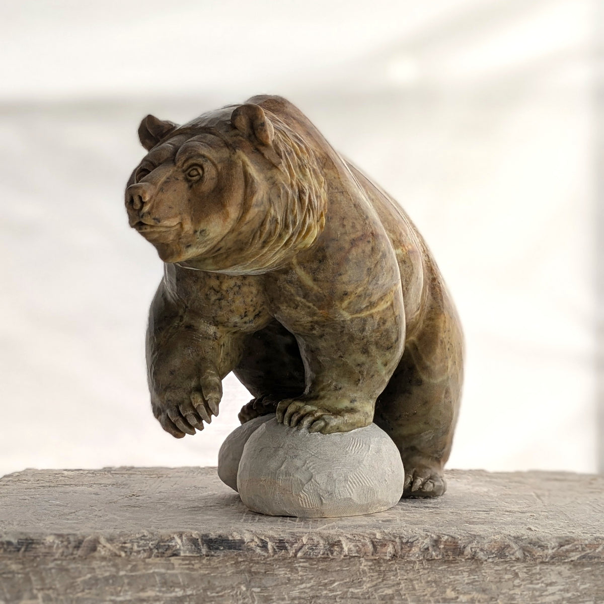 Courage, an original Costa Rican Soapstone sculpture by Canadian artist Andrew Gable.