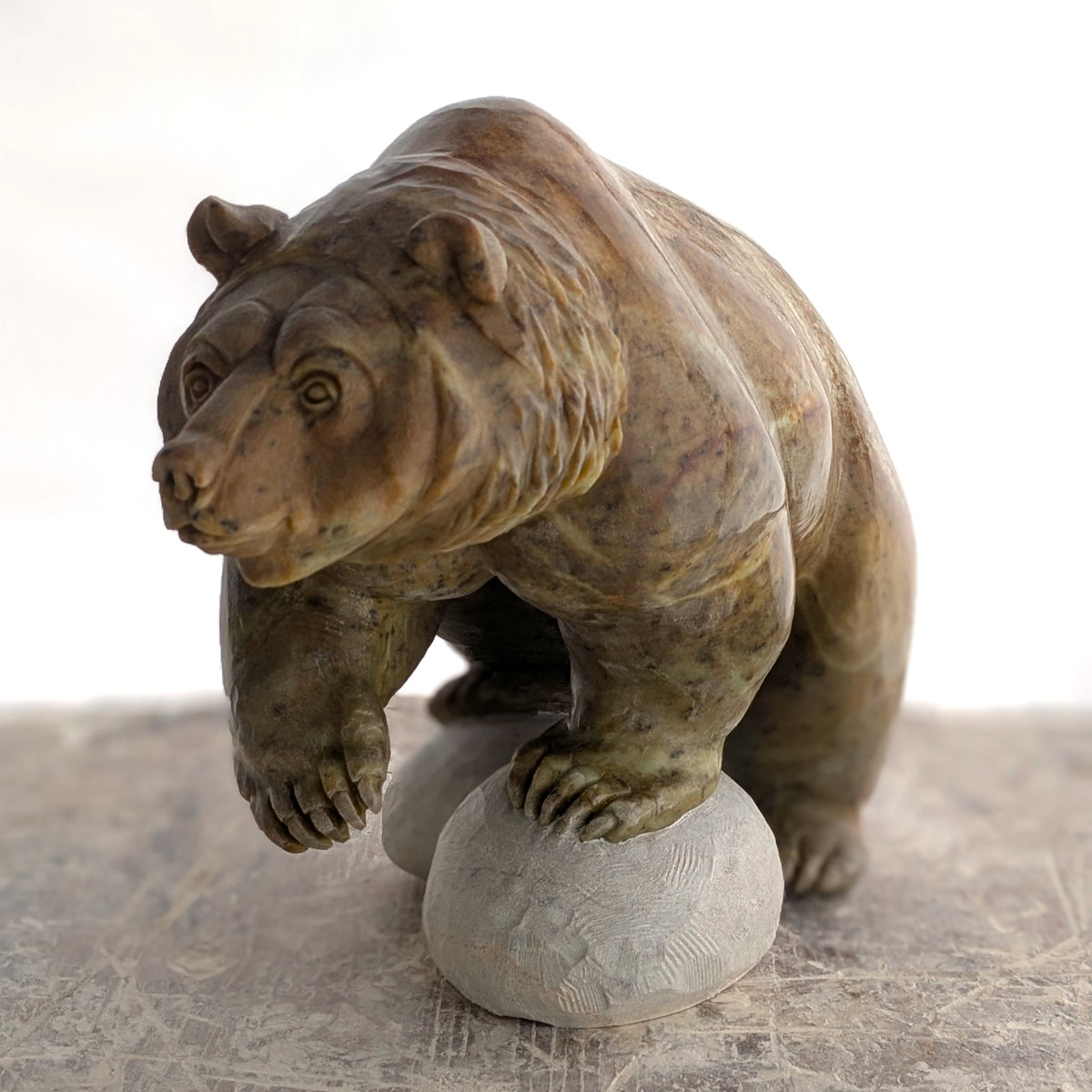 Courage, an original Costa Rican Soapstone sculpture by Canadian artist Andrew Gable.