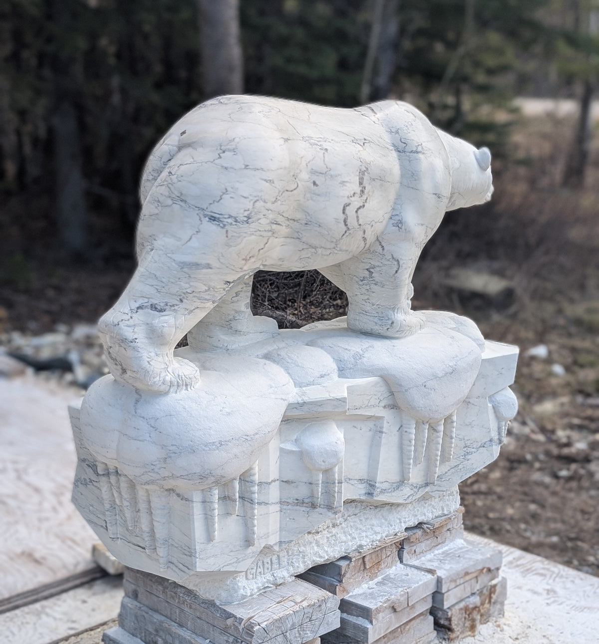 Legacy, an original Italian Marble sculpture by Canadian artist Andrew Gable.