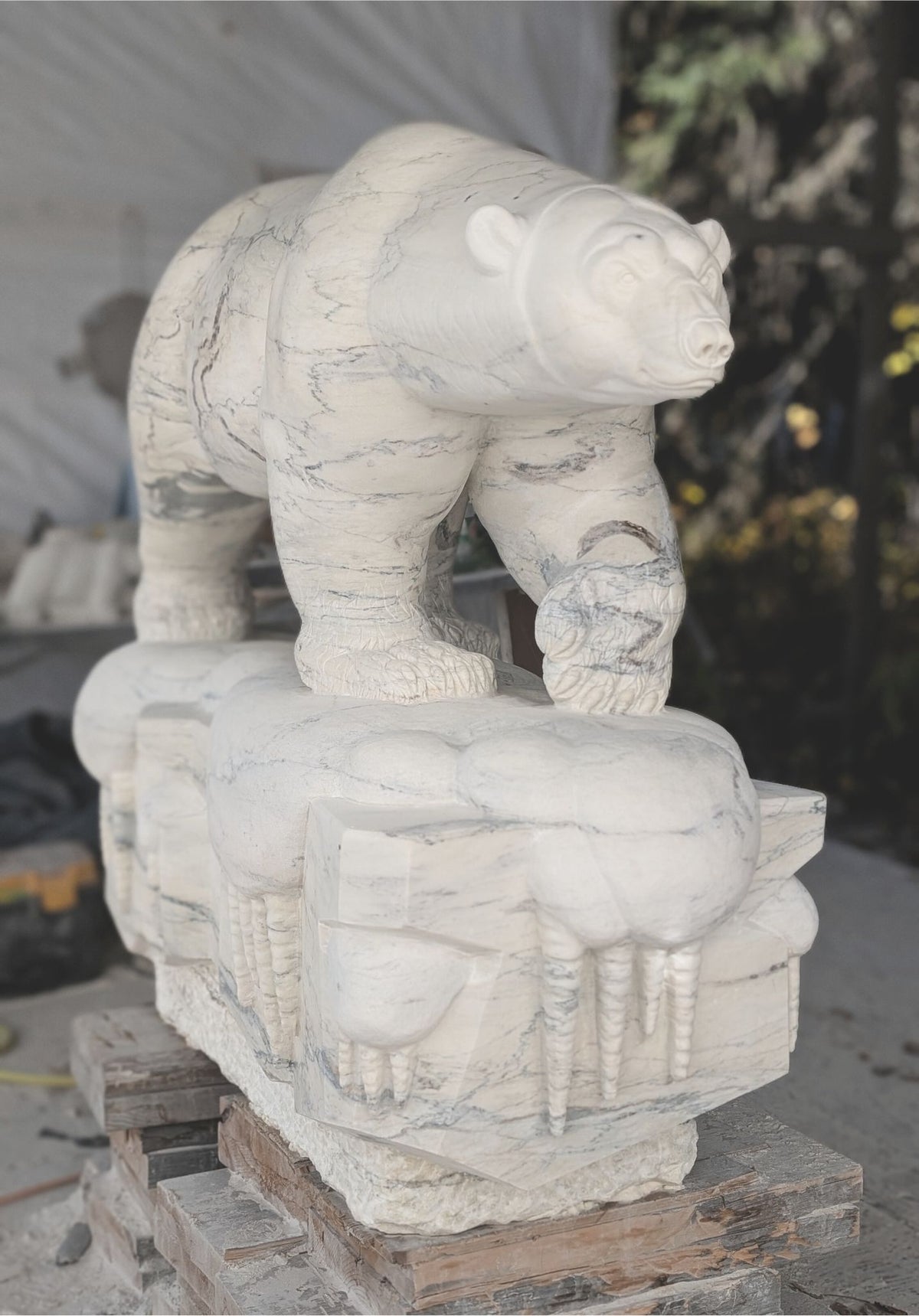 Legacy, an original Italian Marble sculpture by Canadian artist Andrew Gable.