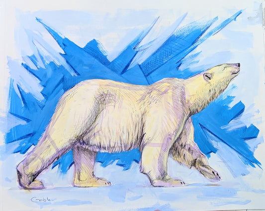Polar Expression, an original drawing by Canadian artist Andrew Gable.