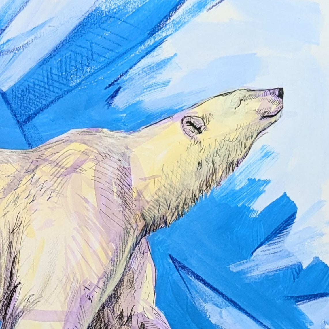 Polar Expression, an original drawing by Canadian artist Andrew Gable.