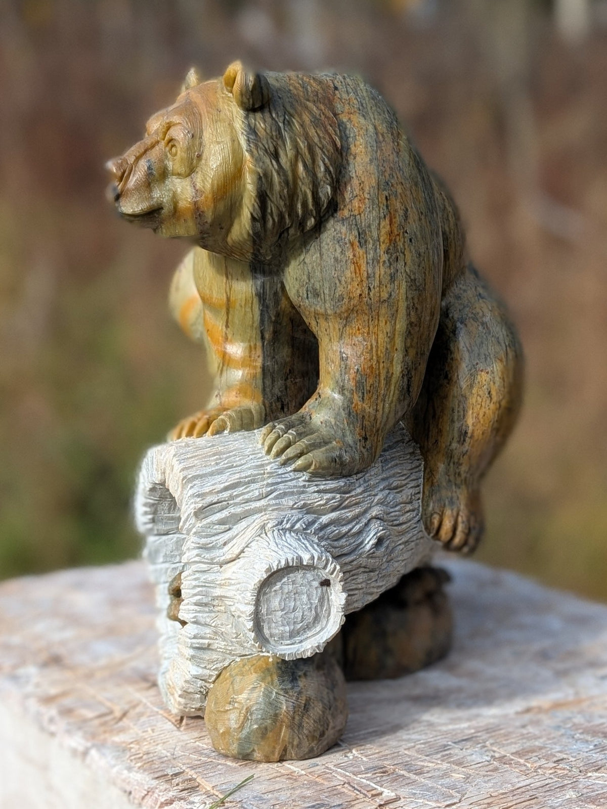 Eco, an original Indian Soapstone sculpture by Canadian artist Andrew Gable.