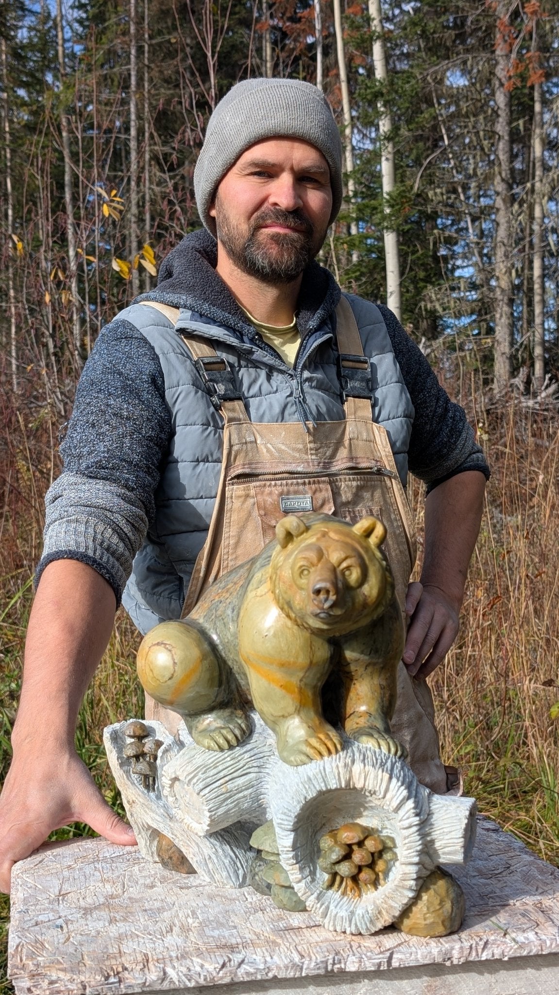 Eco, an original Indian Soapstone sculpture by Canadian artist Andrew Gable.