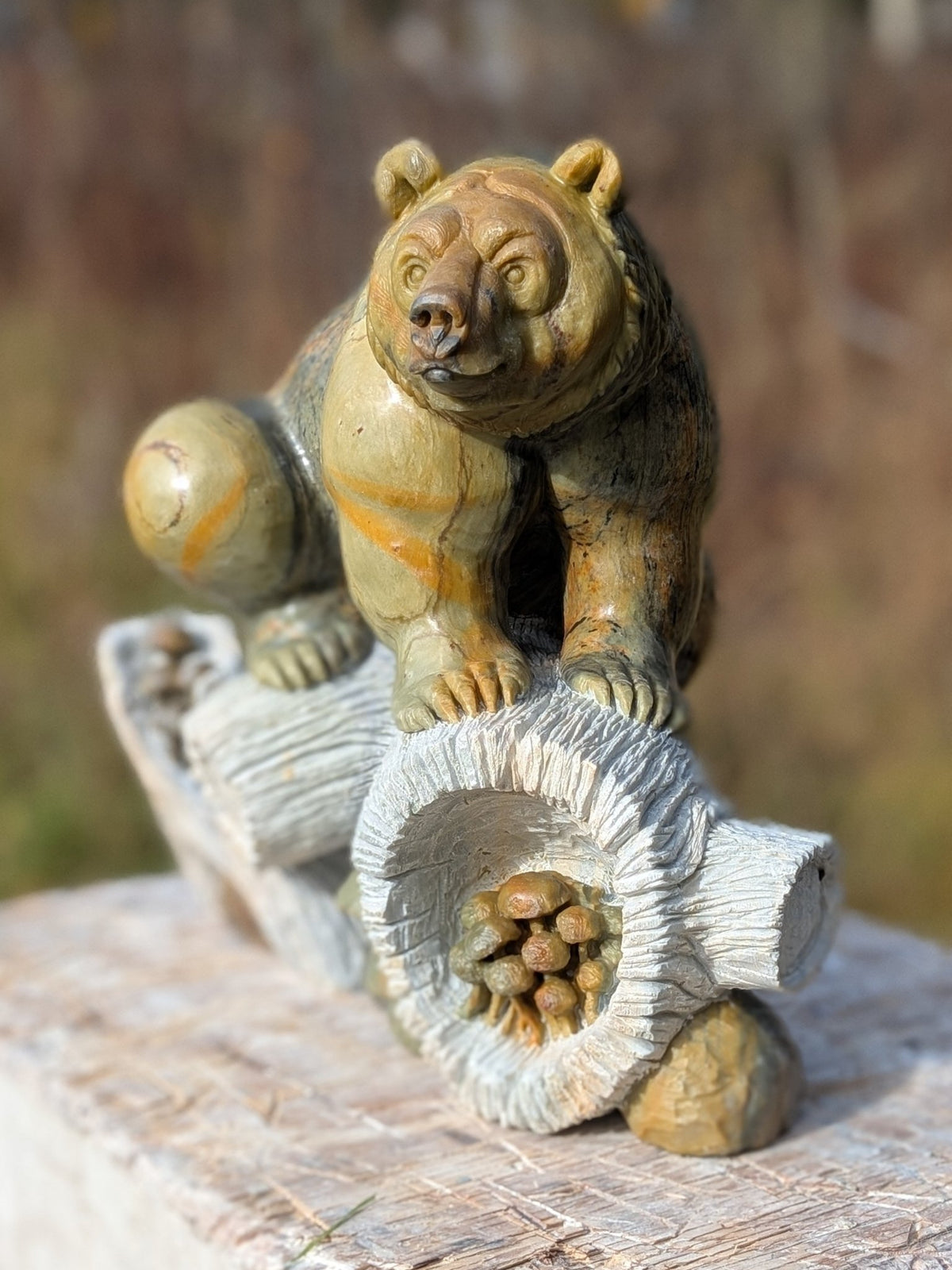 Eco, an original Indian Soapstone sculpture by Canadian artist Andrew Gable.